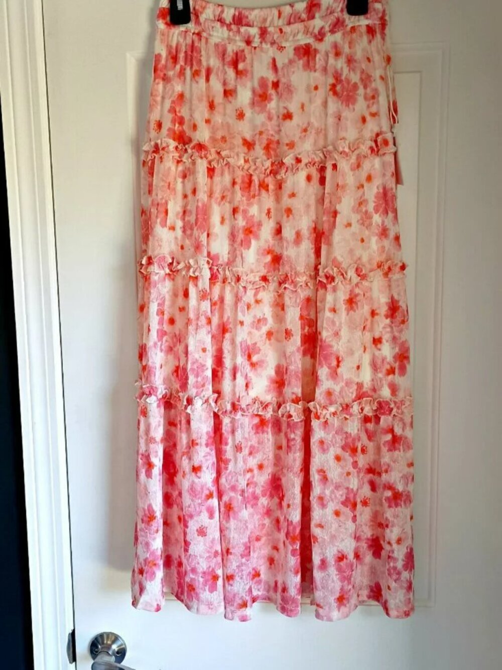 NEW! ROMANTIC BOHO FLORAL MAXI SKIRT By LUNA